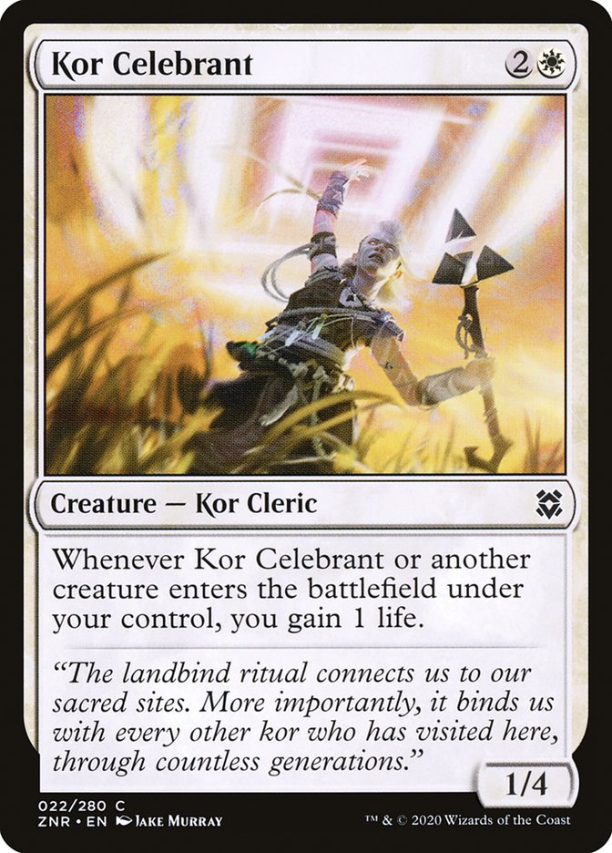Kor Celebrant – Common Magic: The Gathering card from Zendikar Rising (#22)