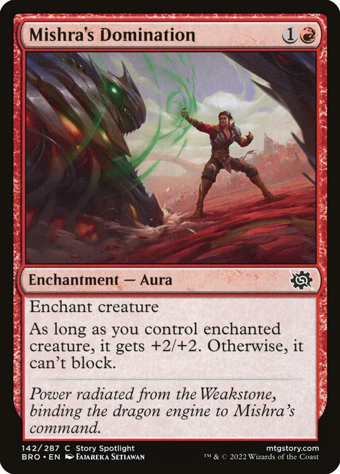 Mishra's Domination – Common Magic: The Gathering card from The Brothers' War (#142)