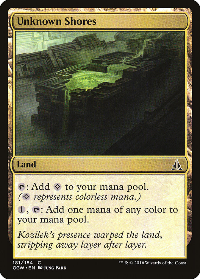 Unknown Shores – Common Magic: The Gathering card from Oath of the Gatewatch (#181)