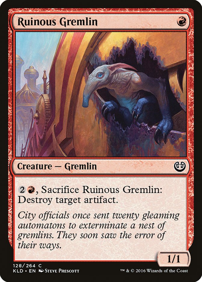 Ruinous Gremlin – Common Magic: The Gathering card from Kaladesh (#128)