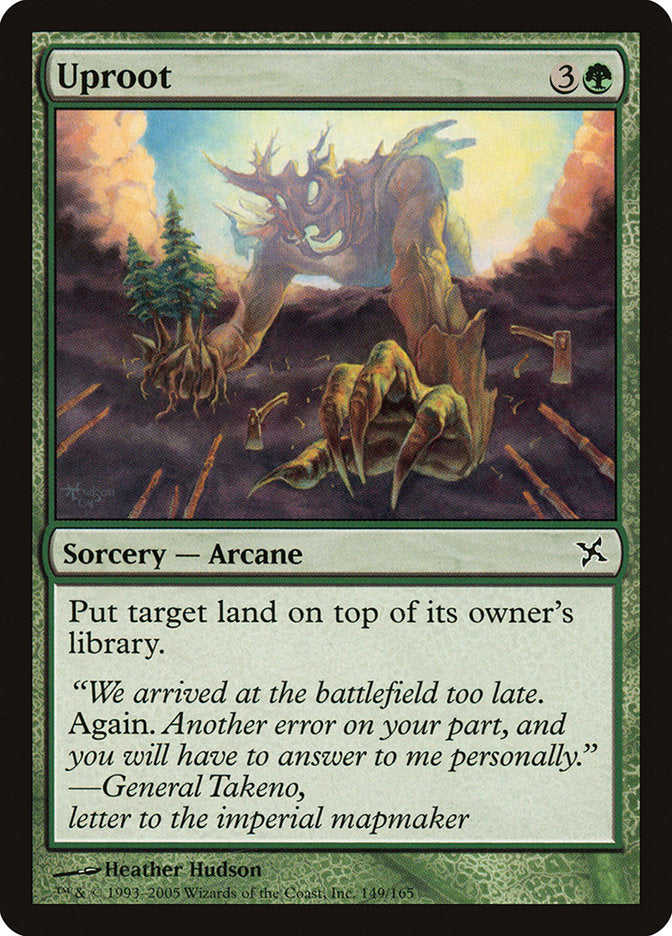 Uproot – Common Magic: The Gathering card from Betrayers of Kamigawa (#149)