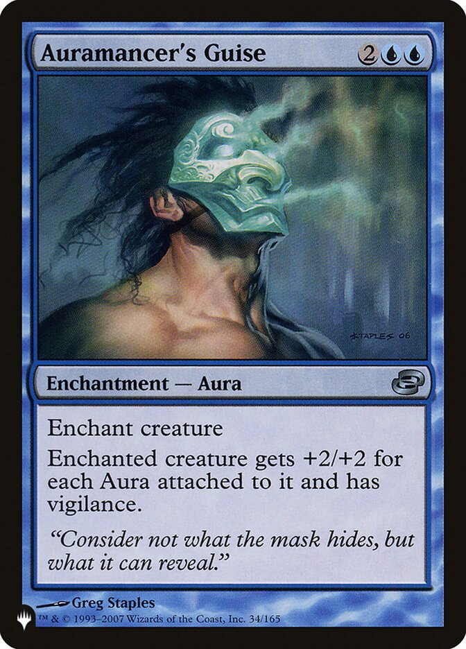 Auramancer's Guise – Uncommon Magic: The Gathering card from The List (#PLC-34)