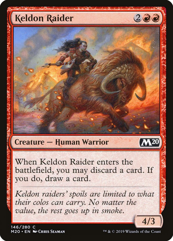 Keldon Raider – Common Magic: The Gathering card from Core Set 2020 (#146)