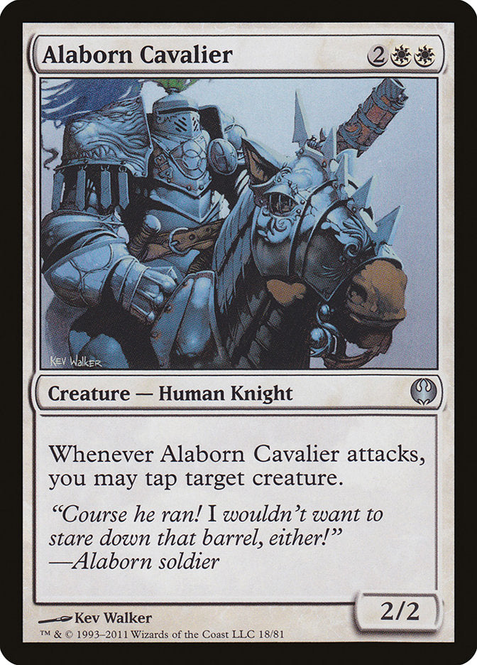 Alaborn Cavalier – Uncommon Magic: The Gathering card from Duel Decks: Knights vs. Dragons (#18)