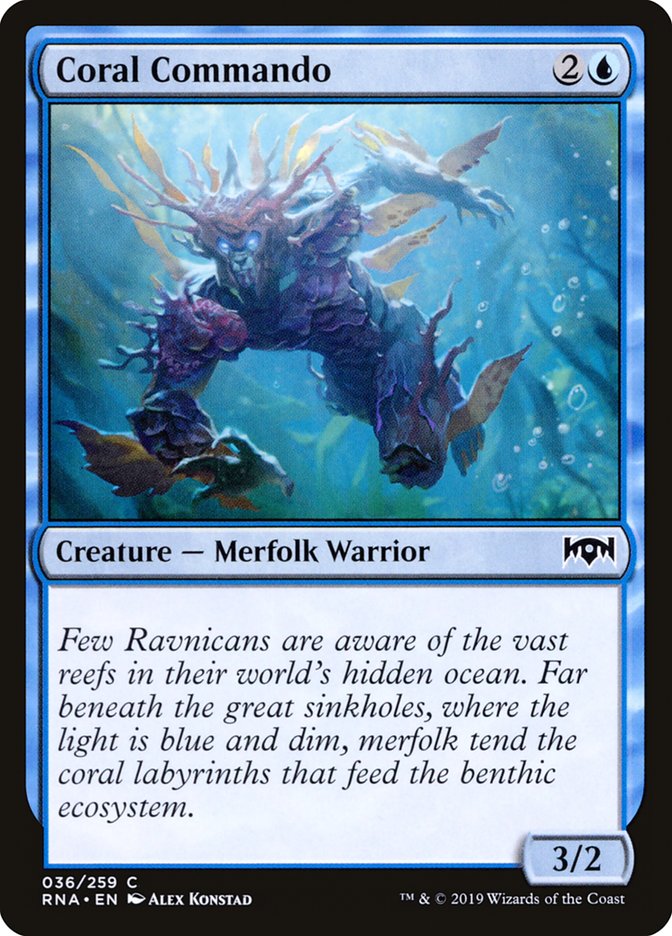 Coral Commando – Common Magic: The Gathering card from Ravnica Allegiance (#36)