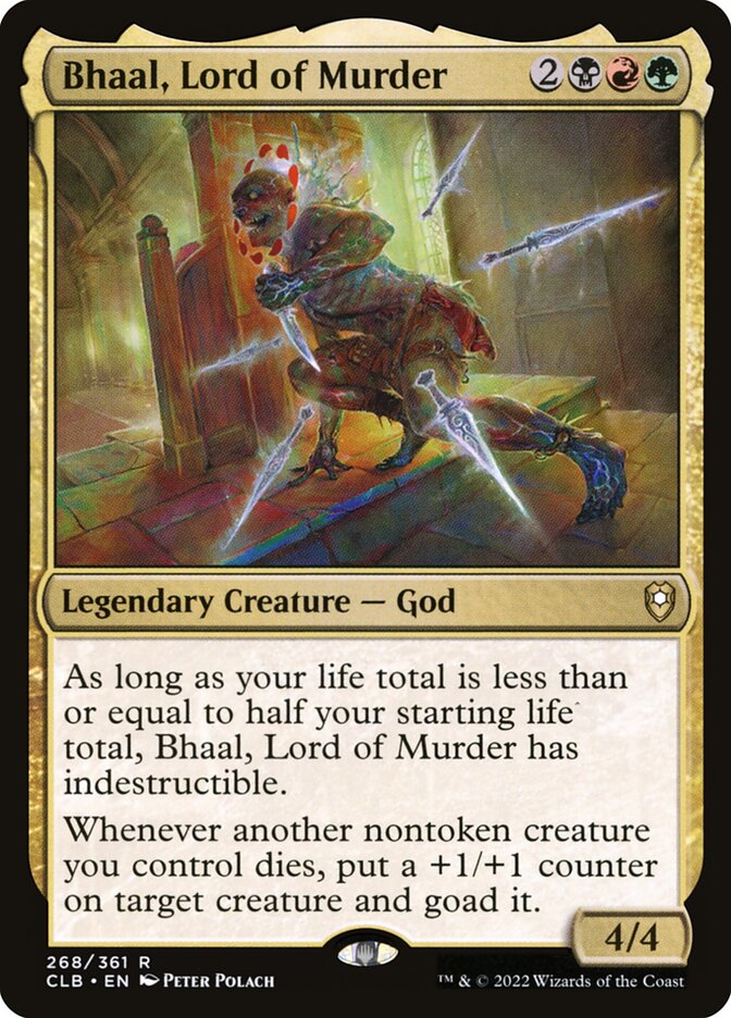 Bhaal, Lord of Murder – Rare Magic: The Gathering card from Commander Legends: Battle for Baldur's Gate (#268)