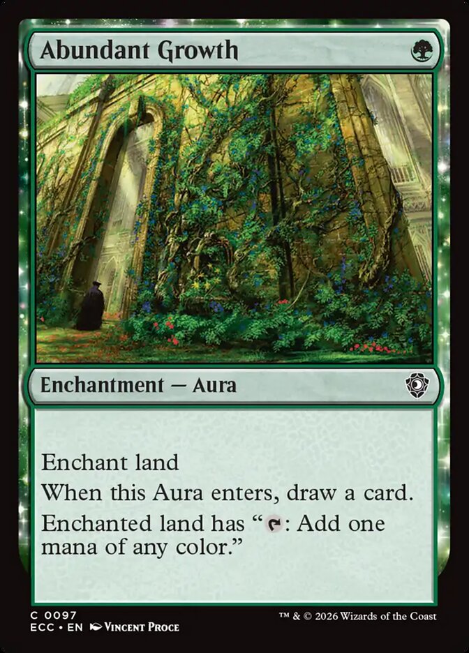 Abundant Growth – Common Magic: The Gathering card from Lorwyn Eclipsed Commander (#97)
