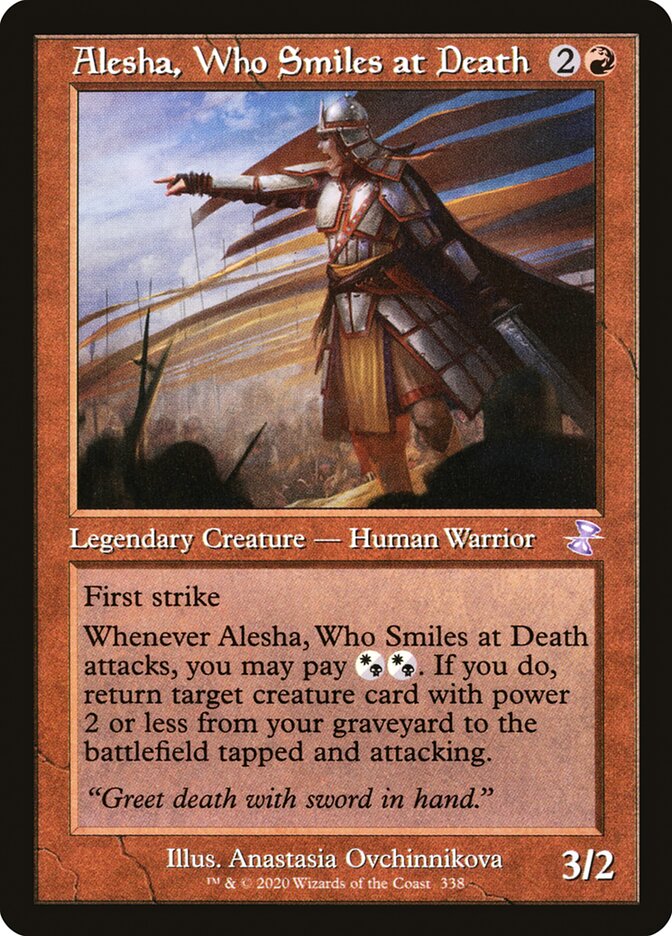 Alesha, Who Smiles at Death – Special Magic: The Gathering card from Time Spiral Remastered (#338)