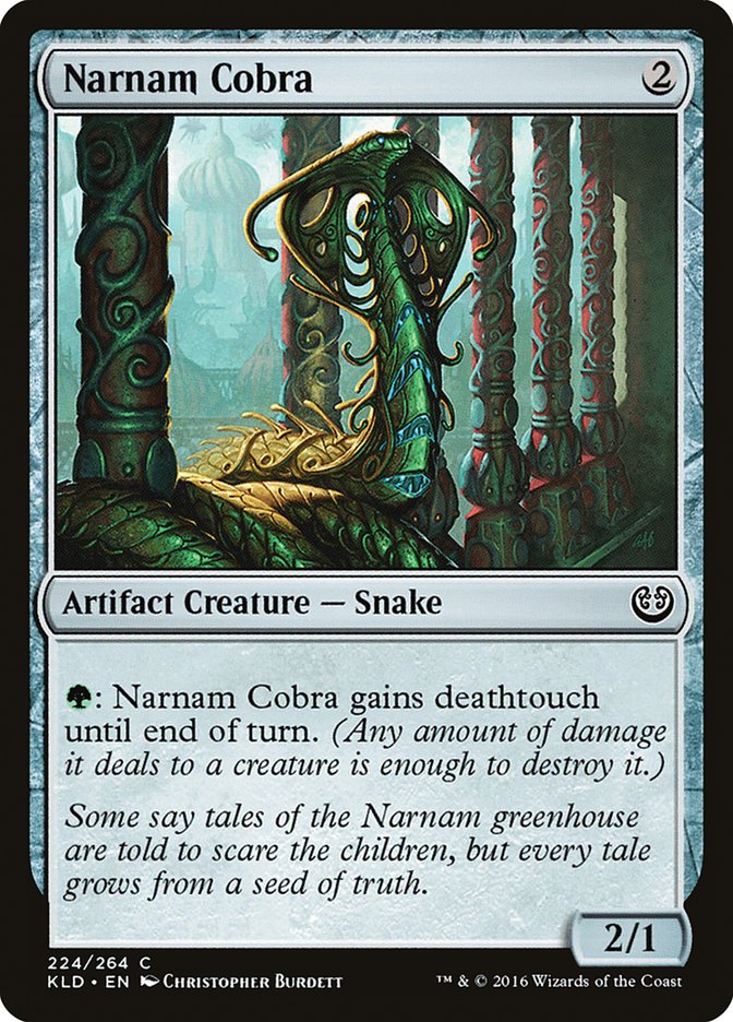 Narnam Cobra – Common Magic: The Gathering card from Kaladesh (#224)