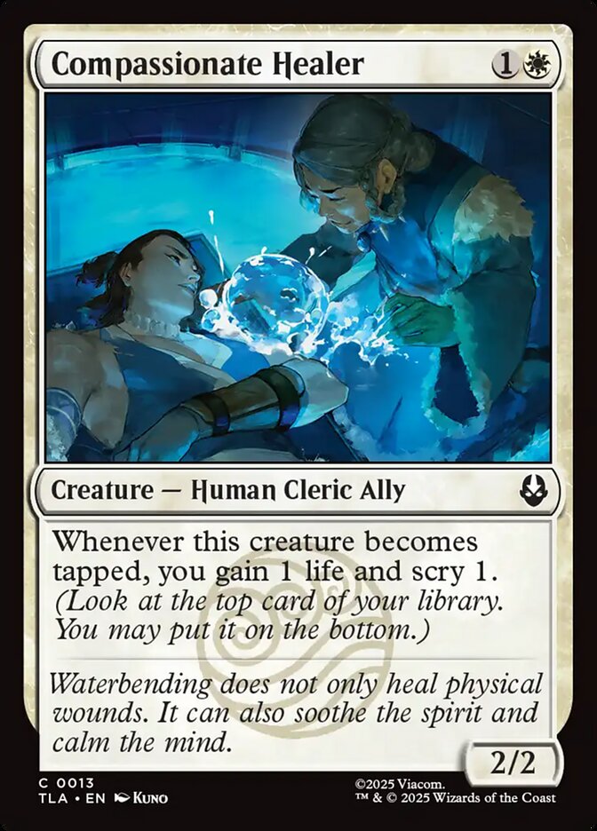 Compassionate Healer – Common Magic: The Gathering card from Avatar: The Last Airbender (#13)