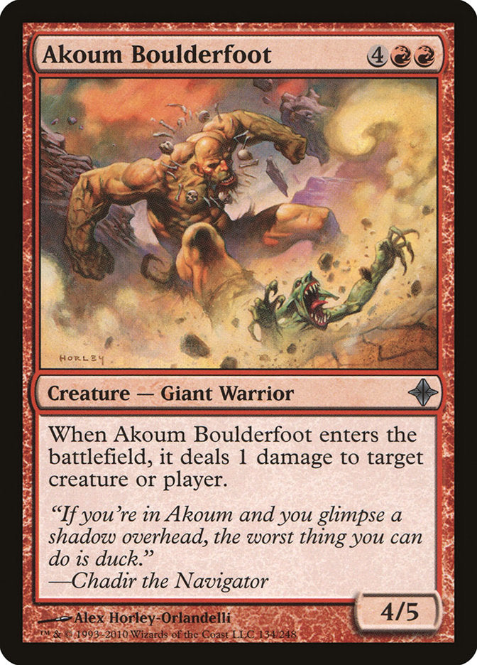 Akoum Boulderfoot – Uncommon Magic: The Gathering card from Rise of the Eldrazi (#134)