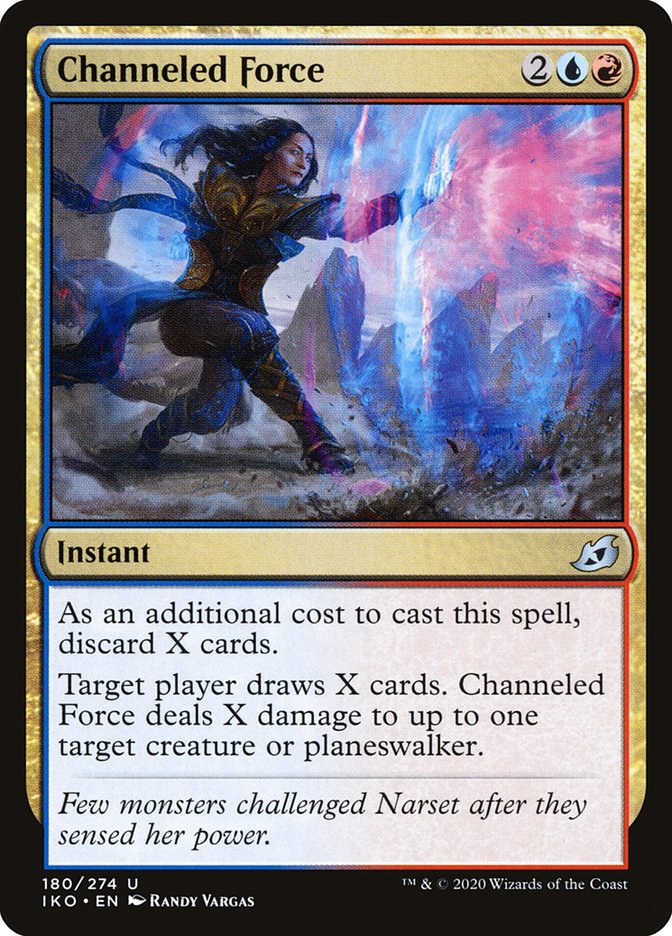Channeled Force – Uncommon Magic: The Gathering card from Ikoria: Lair of Behemoths (#180)