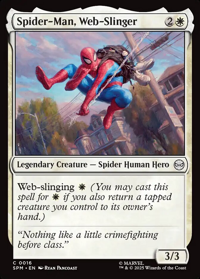 Spider-Man, Web-Slinger – Common Magic: The Gathering card from Marvel's Spider-Man (#16)
