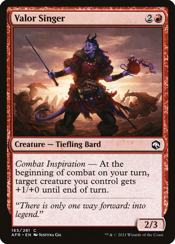 Valor Singer – Common Magic: The Gathering card from Adventures in the Forgotten Realms (#165)