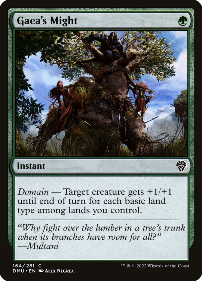 Gaea's Might – Common Magic: The Gathering card from Dominaria United (#164)
