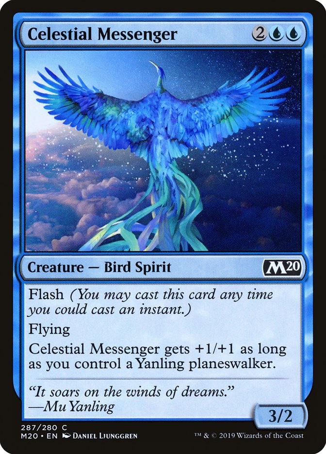 Celestial Messenger – Common Magic: The Gathering card from Core Set 2020 (#287)