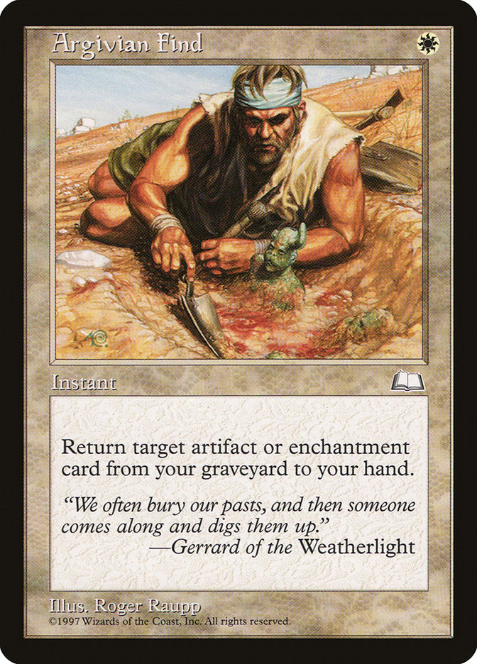 Argivian Find – Uncommon Magic: The Gathering card from Weatherlight (#6)