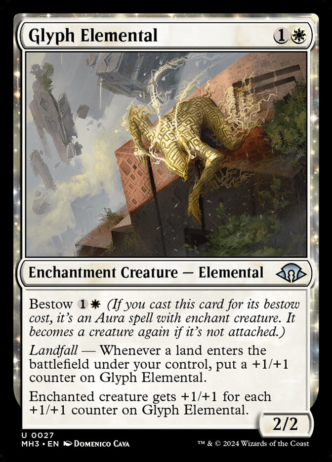 Glyph Elemental – Uncommon Magic: The Gathering card from Modern Horizons 3 (#27)