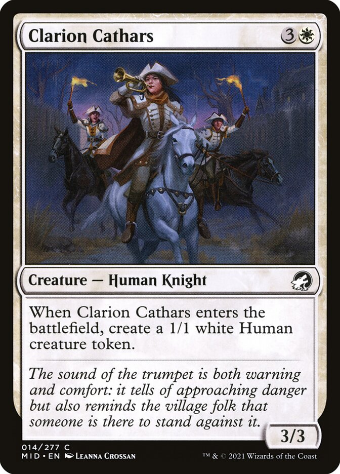 Clarion Cathars – Common Magic: The Gathering card from Innistrad: Midnight Hunt (#14)