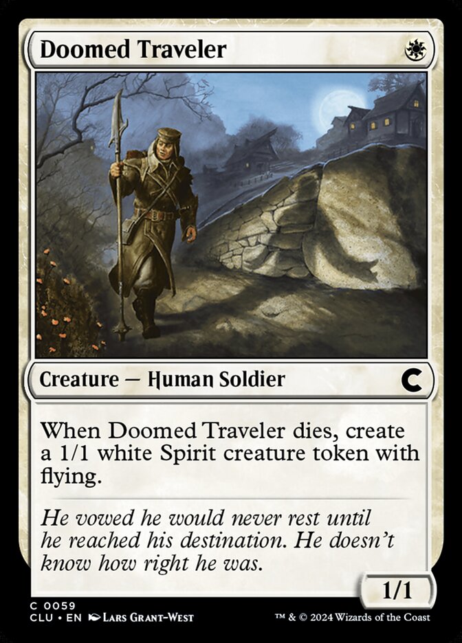 Doomed Traveler – Common Magic: The Gathering card from Ravnica: Clue Edition (#59)