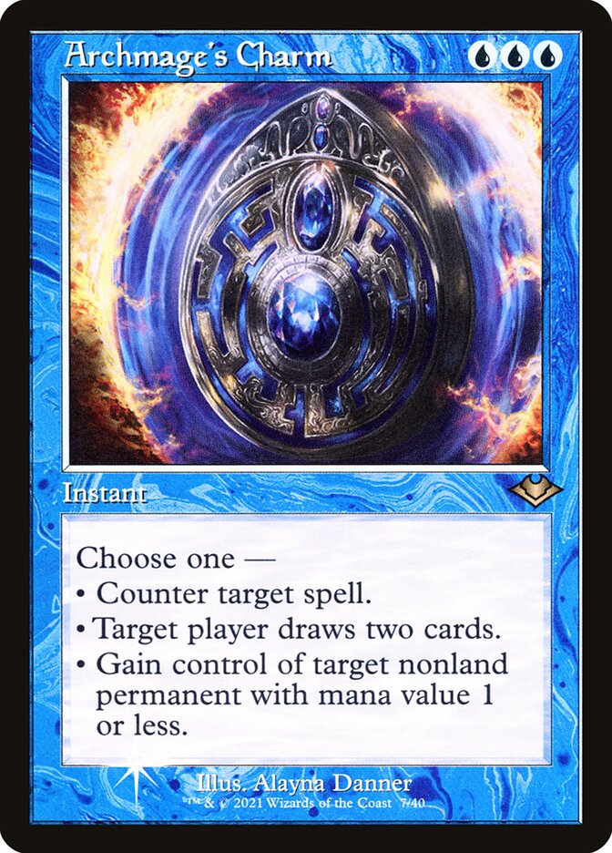Archmage's Charm – Rare Magic: The Gathering card from Modern Horizons 1 Timeshifts (#7)