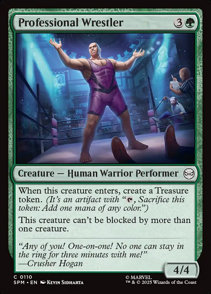 Professional Wrestler – Common Magic: The Gathering card from Marvel's Spider-Man (#110)