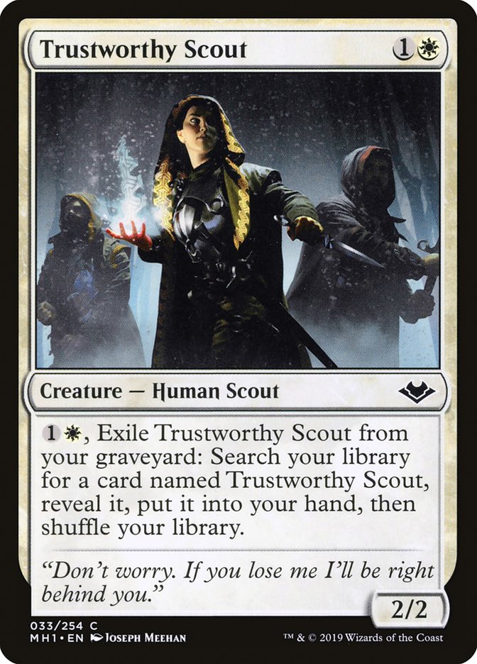 Trustworthy Scout – Common Magic: The Gathering card from Modern Horizons (#33)