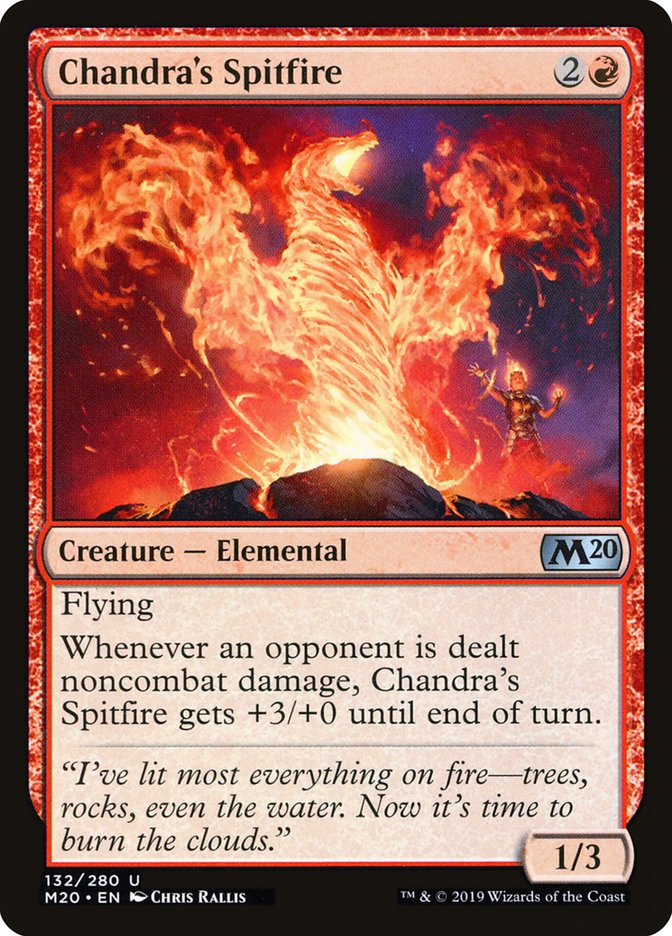 Chandra's Spitfire – Uncommon Magic: The Gathering card from Core Set 2020 (#132)