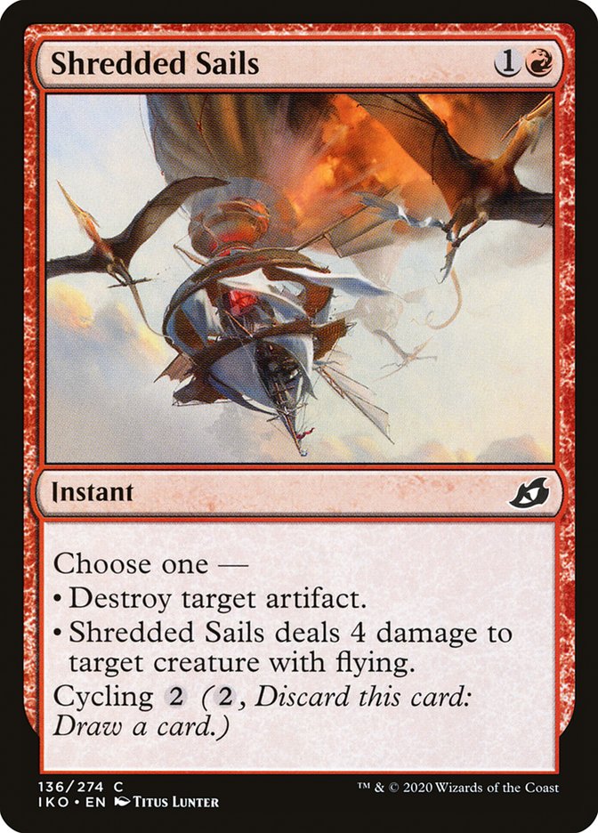 Shredded Sails – Common Magic: The Gathering card from Ikoria: Lair of Behemoths (#136)