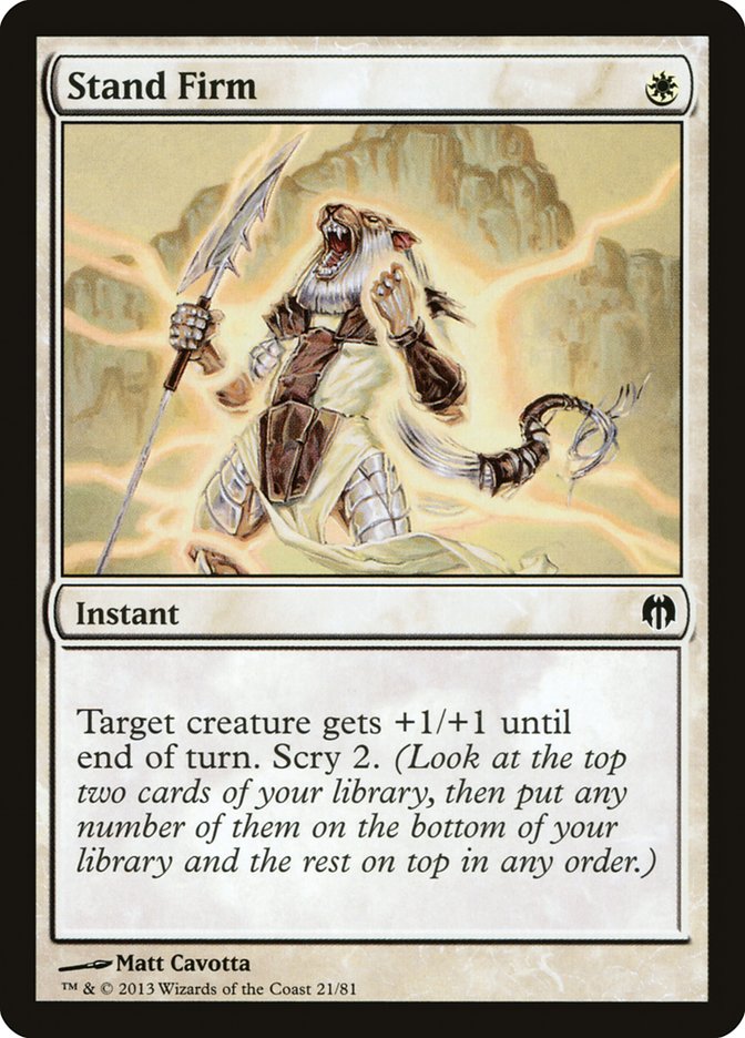 Stand Firm – Common Magic: The Gathering card from Duel Decks: Heroes vs. Monsters (#21)