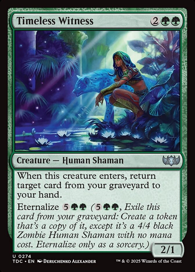 Timeless Witness – Uncommon Magic: The Gathering card from Tarkir: Dragonstorm Commander (#274)