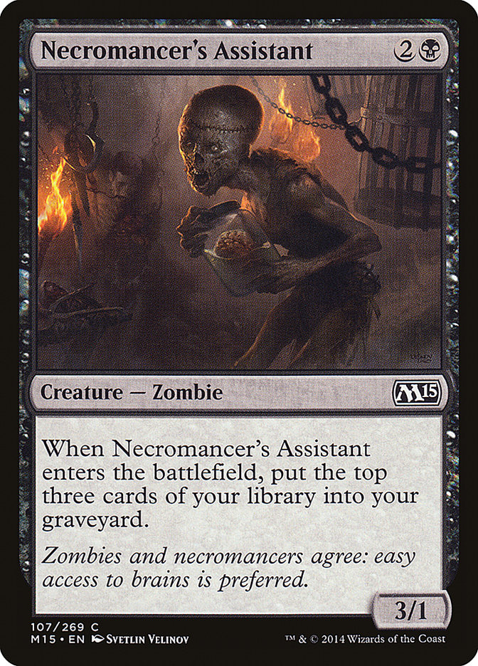 Necromancer's Assistant – Common Magic: The Gathering card from Magic 2015 (#107)