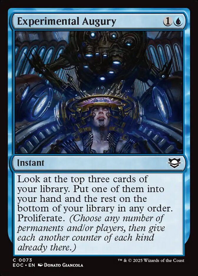 Experimental Augury – Common Magic: The Gathering card from Edge of Eternities Commander (#73)