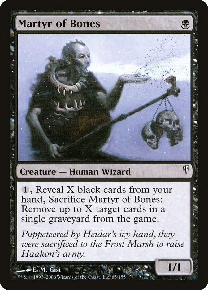 Martyr of Bones – Common Magic: The Gathering card from Coldsnap (#65)