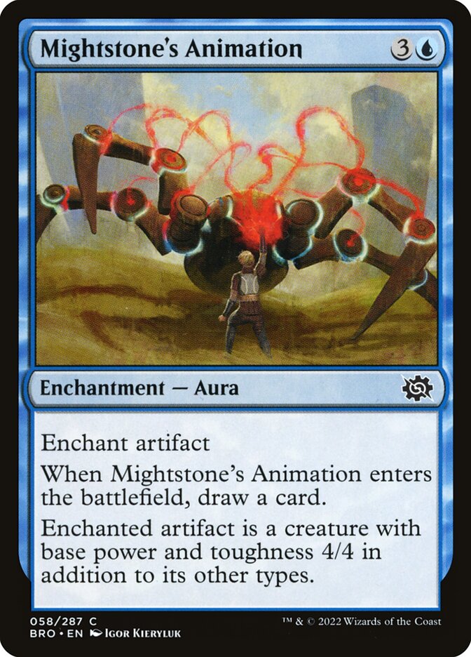 Mightstone's Animation – Common Magic: The Gathering card from The Brothers' War (#58)