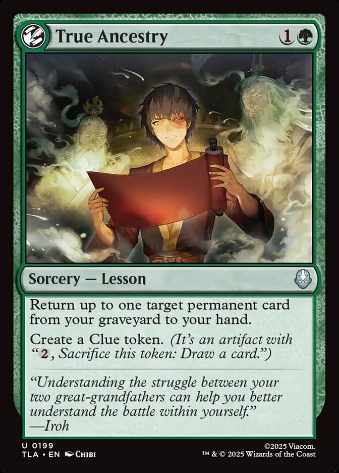 True Ancestry – Uncommon Magic: The Gathering card from Avatar: The Last Airbender (#199)