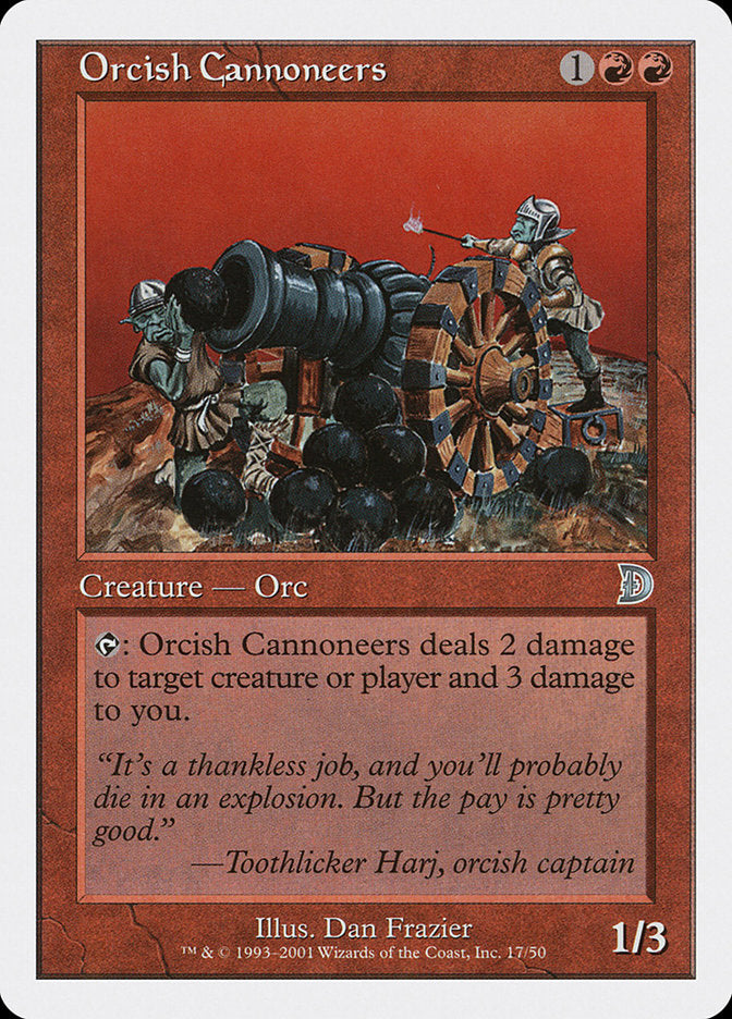 Orcish Cannoneers – Uncommon Magic: The Gathering card from Deckmasters (#17)