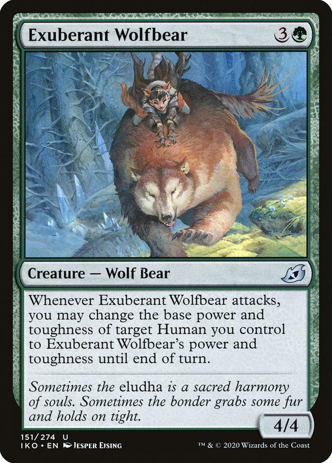 Exuberant Wolfbear – Uncommon Magic: The Gathering card from Ikoria: Lair of Behemoths (#151)