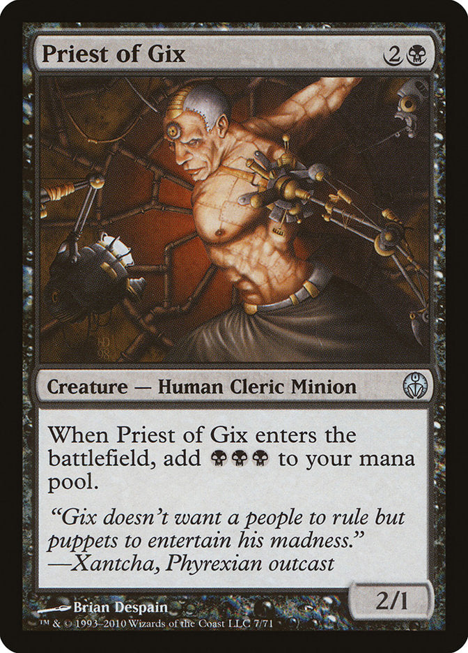 Priest of Gix – Uncommon Magic: The Gathering card from Duel Decks: Phyrexia vs. the Coalition (#7)