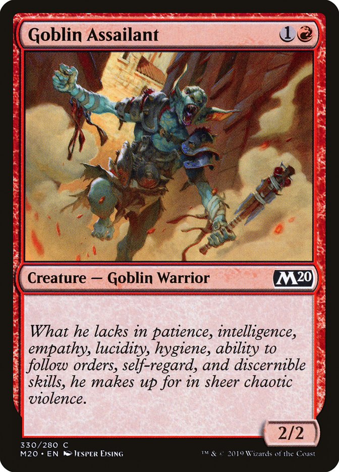 Goblin Assailant – Common Magic: The Gathering card from Core Set 2020 (#330)
