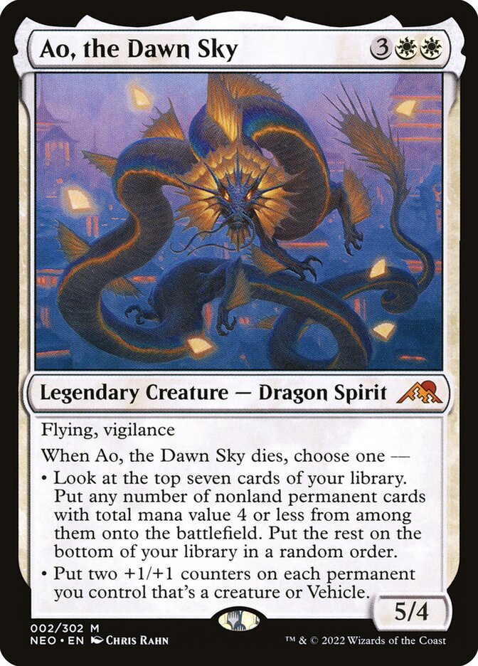 Ao, the Dawn Sky – Mythic Magic: The Gathering card from Kamigawa: Neon Dynasty (#2)