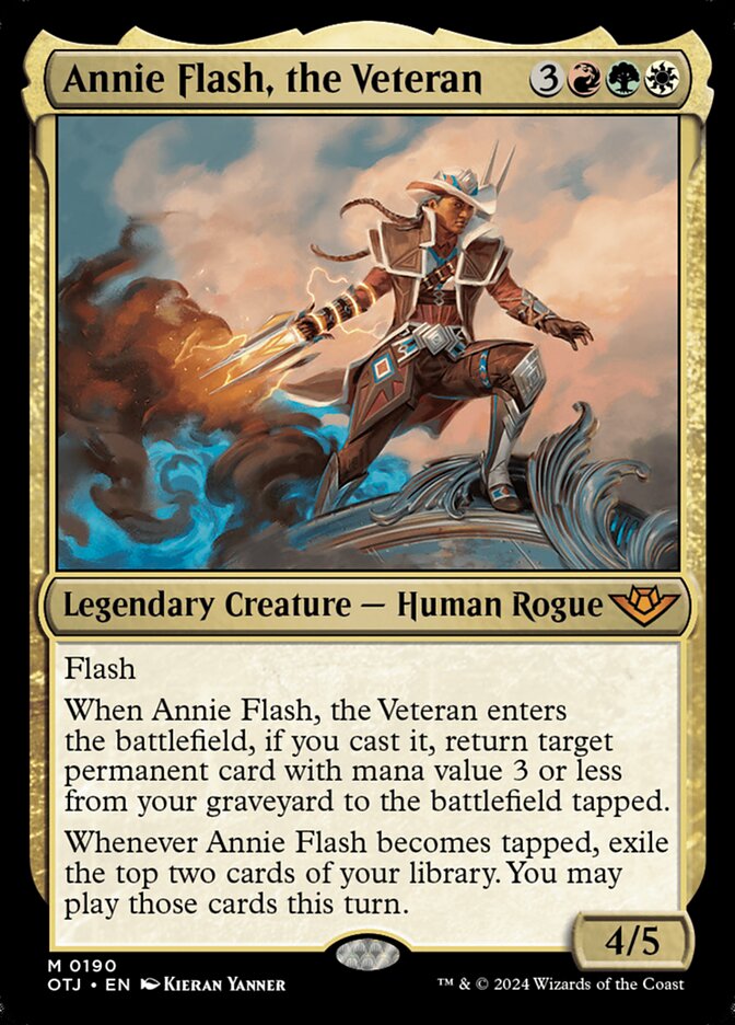 Annie Flash, the Veteran – Mythic Magic: The Gathering card from Outlaws of Thunder Junction (#190)