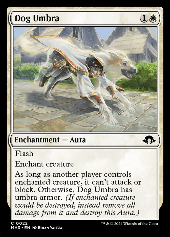 Dog Umbra – Common Magic: The Gathering card from Modern Horizons 3 (#22)