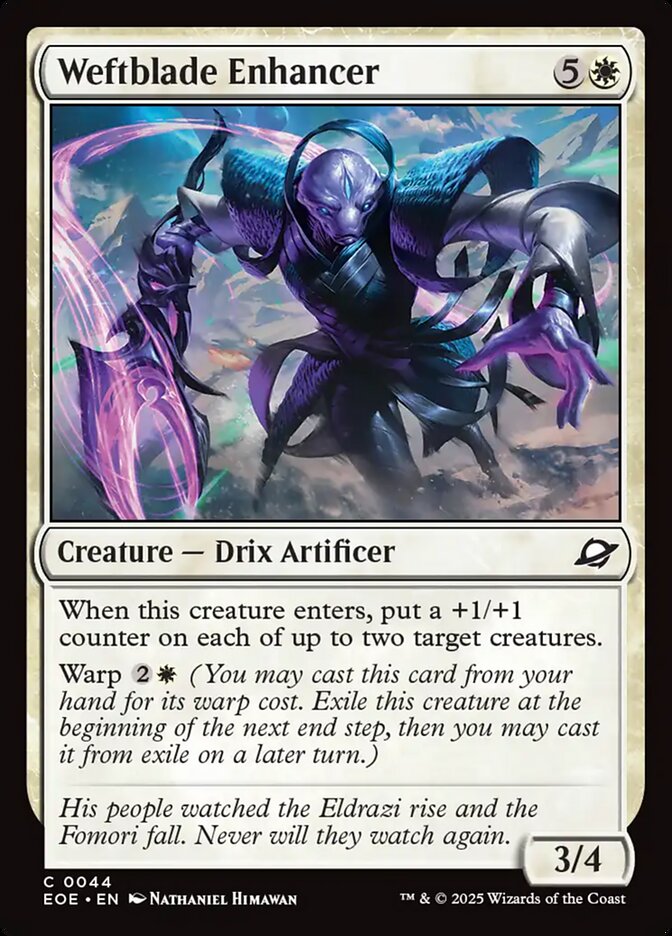 Weftblade Enhancer – Common Magic: The Gathering card from Edge of Eternities (#44)