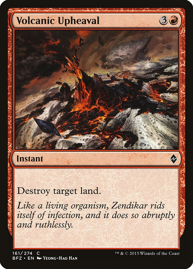 Volcanic Upheaval – Common Magic: The Gathering card from Battle for Zendikar (#161)