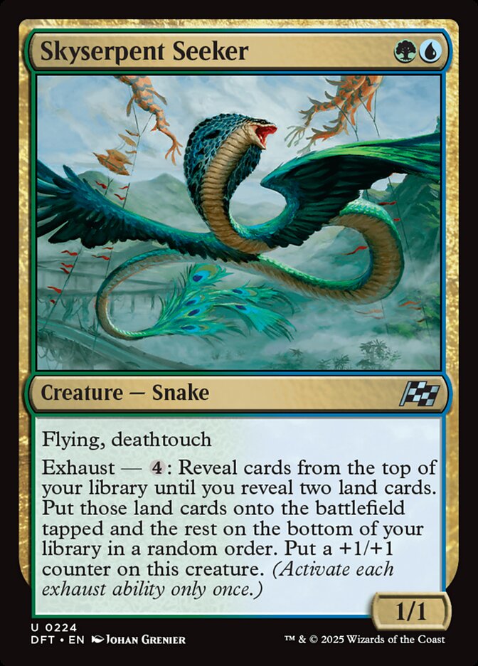 Skyserpent Seeker – Uncommon Magic: The Gathering card from Aetherdrift (#224)