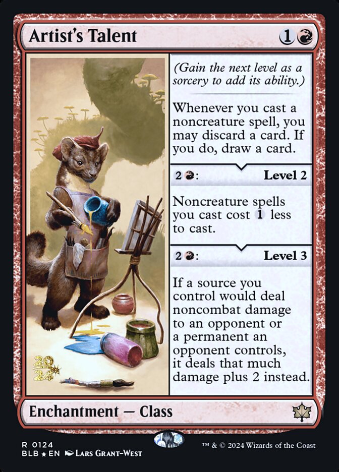 Artist's Talent – Rare Magic: The Gathering card from Bloomburrow Promos (#124s)