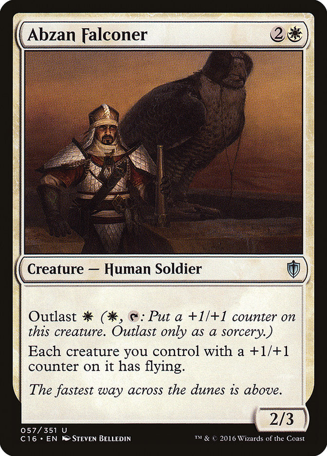 Abzan Falconer – Uncommon Magic: The Gathering card from Commander 2016 (#57)