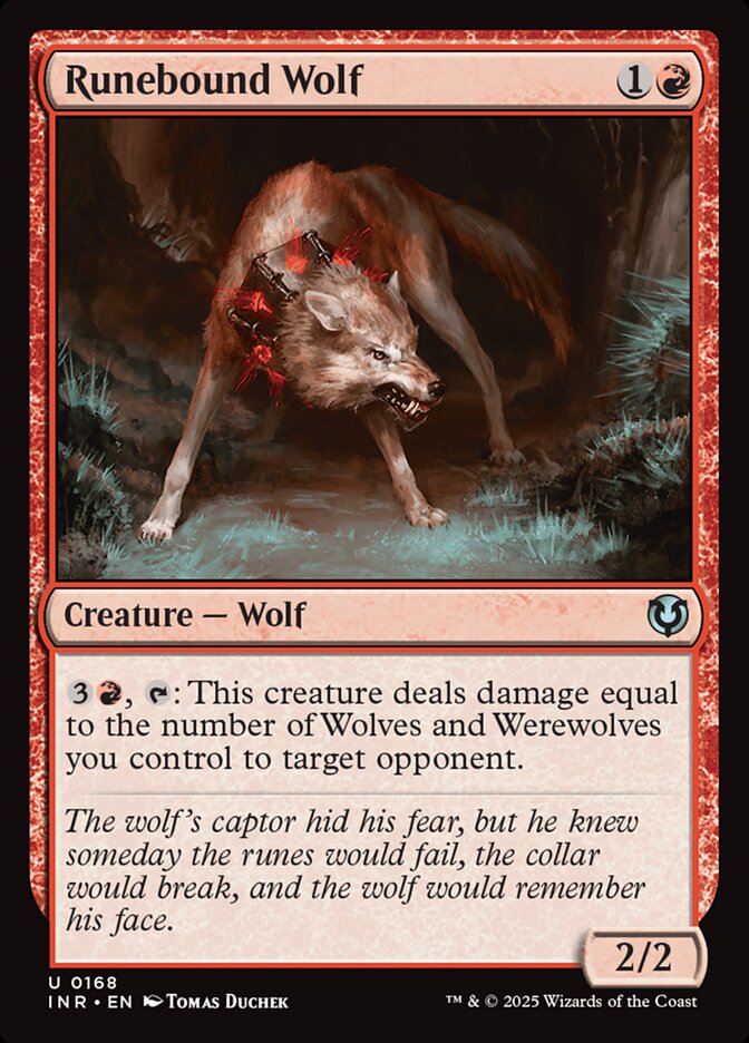 Runebound Wolf – Uncommon Magic: The Gathering card from Innistrad Remastered (#168)