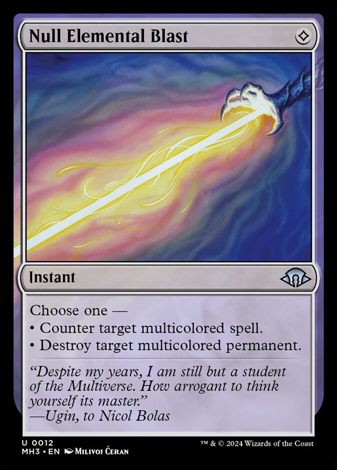 Null Elemental Blast – Uncommon Magic: The Gathering card from Modern Horizons 3 (#12)